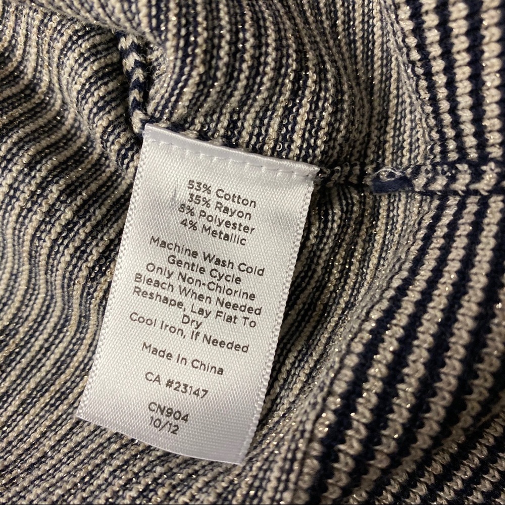 Talbots Midweight Button Down Metallic Cardigan S - image 5